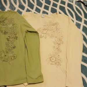 Two long sleeve tops